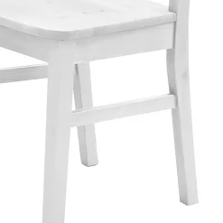 Kieferstuhl Satumare in Weiß (2er Set)