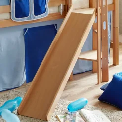 Kinder Buche Hochbett mit schräger Rutsche - Zuricona