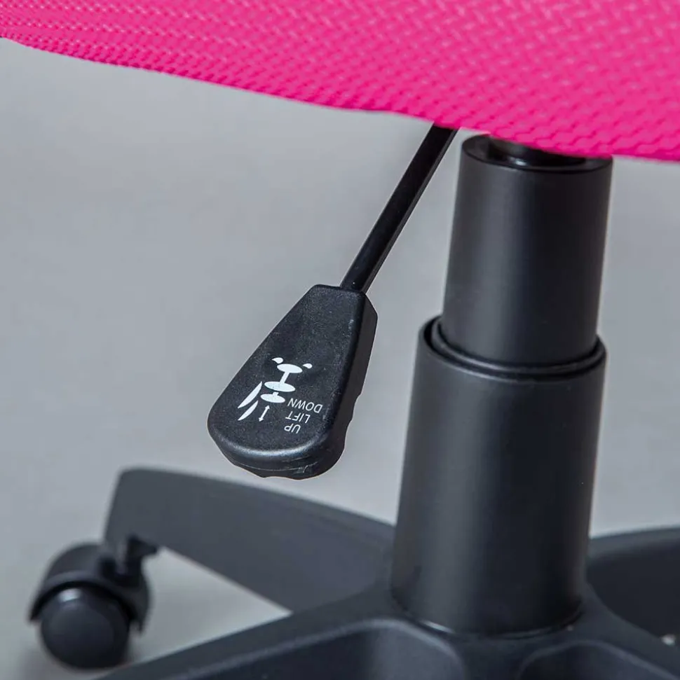 Kinder Drehstuhl in Pink & Weiß mit Schwarz - Dario