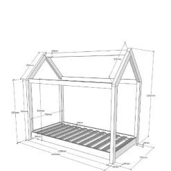 Kinder Hausbett bodentief - Alayn
