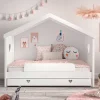 Kinder Hausbett in Weiß - Grandory