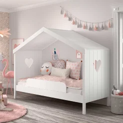 Kinder Hausbett in Weiß - Grandory