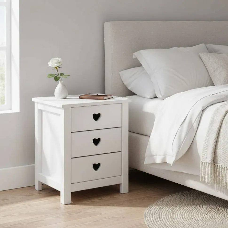 Kinder Nachttisch Grandory in Weiß