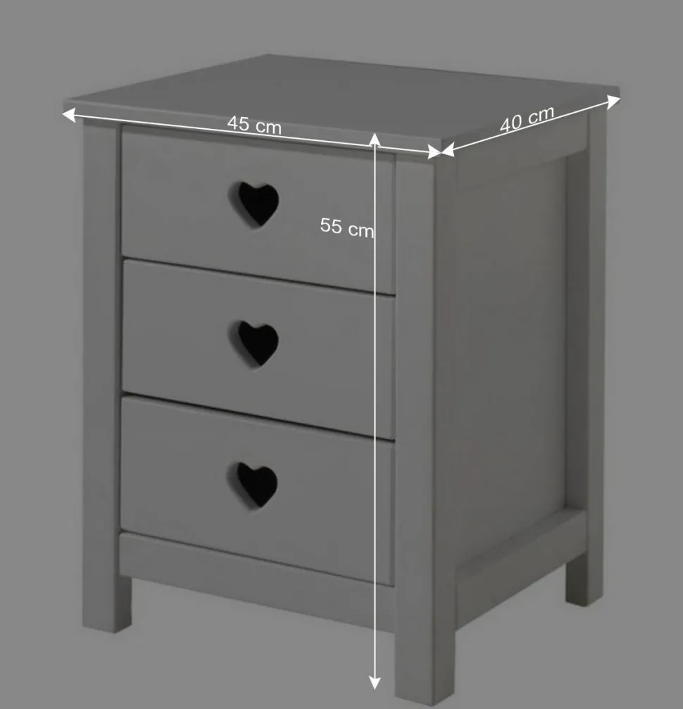 Kinder Nachttisch Grandory in Weiß