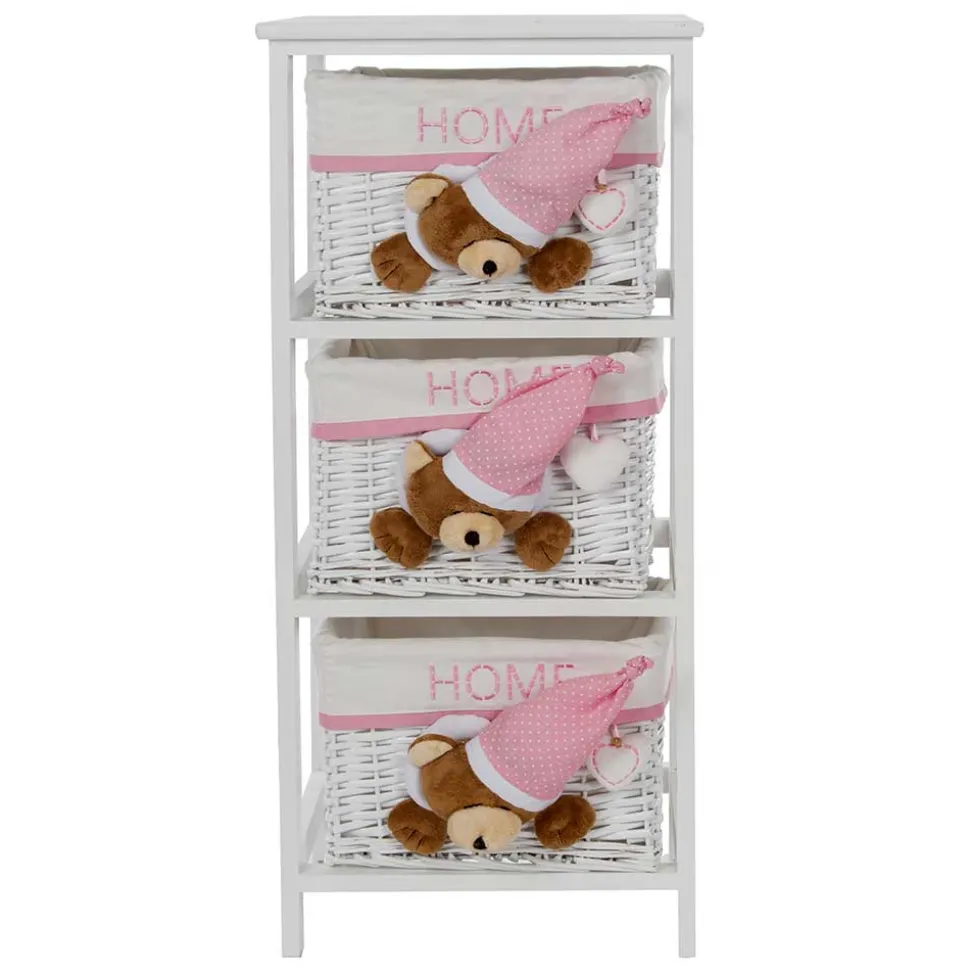 Kinder Regal mit Teddybären - 3 Körbe - Lora