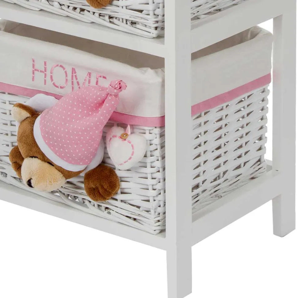 Kinder Regal mit Teddybären - 3 Körbe - Lora