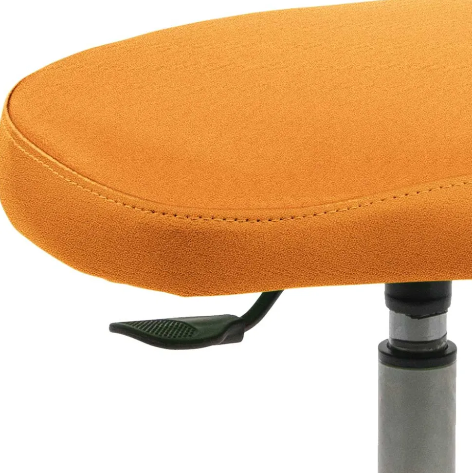 Kinder Schreibtisch Hocker in Orange & Buche - Cadona