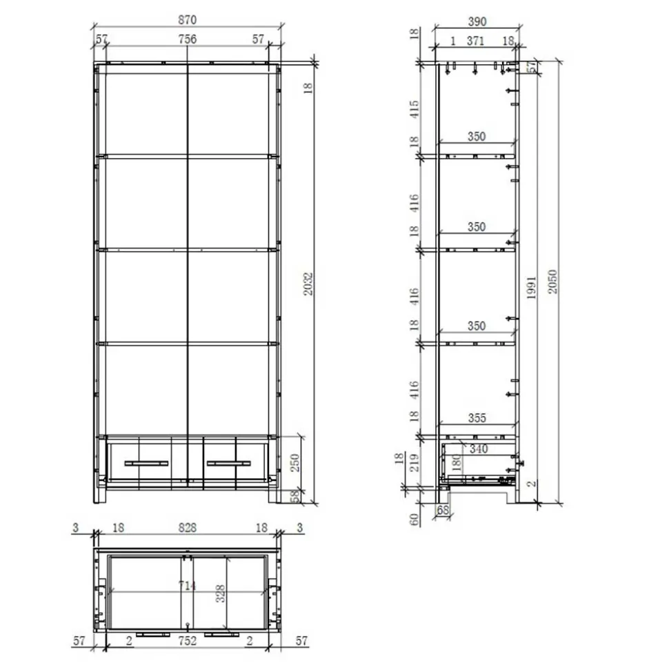 Kinder Schreibtisch und Regal Set - Ellen (zweiteilig)