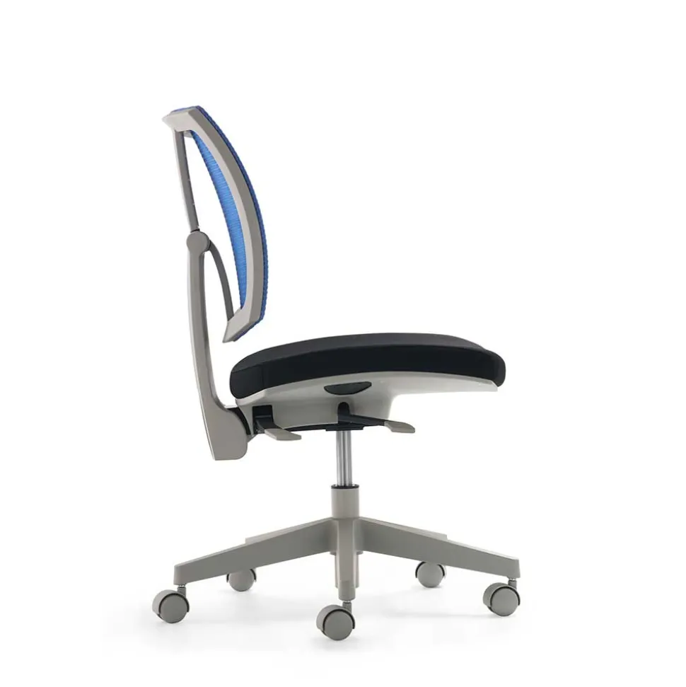 Kinder Schreibtischstuhl Lugania in Schwarz Blau