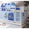 Kinder Stockbett mit Piraten Stoff in Blau - Conday
