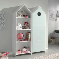 Kindermöbel Kombi in Weiß & Mint - Indefiva (zweiteilig)