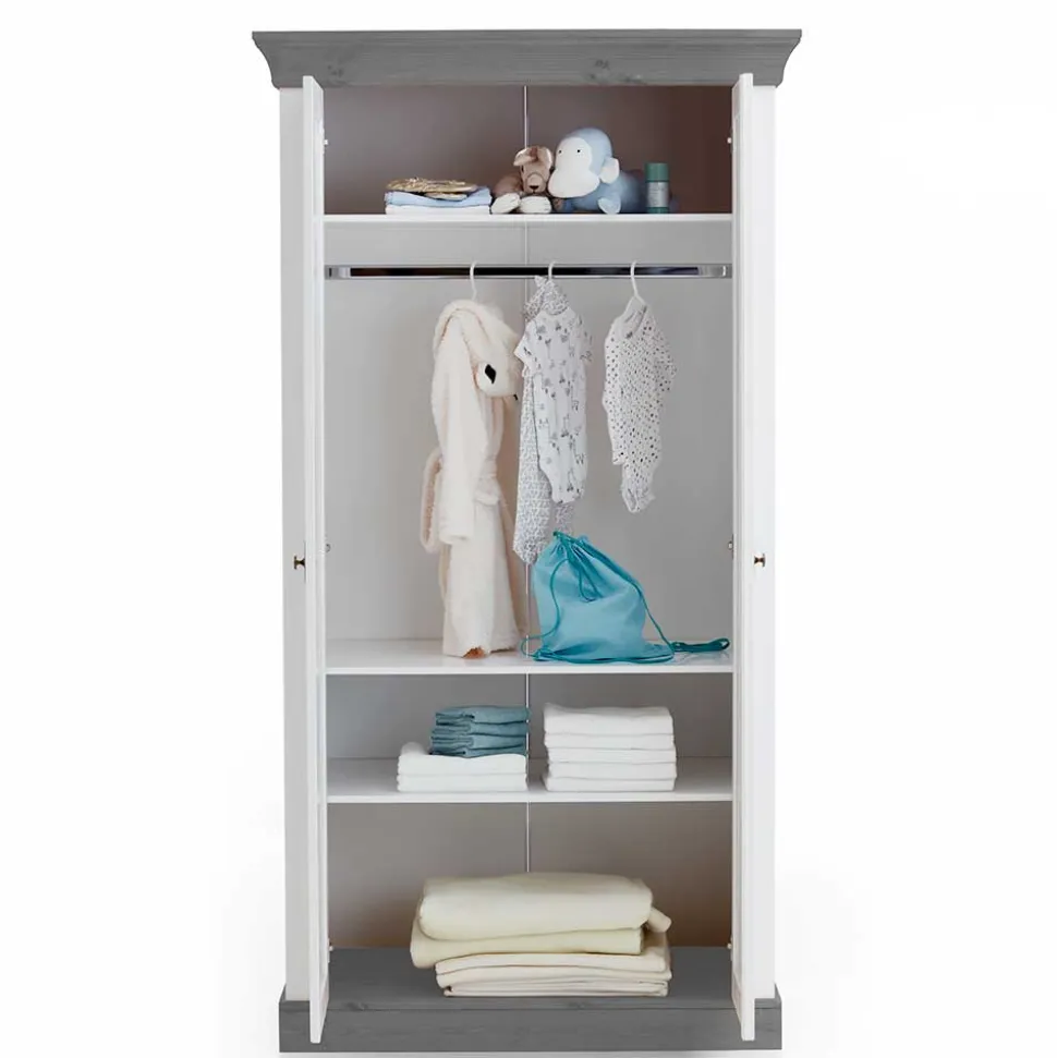 Kinderzimmer Kleiderschrank zweifarbig - Mirandesca