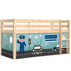 Kinderzimmer Polizei Hochbett aus Massivholz - Udines