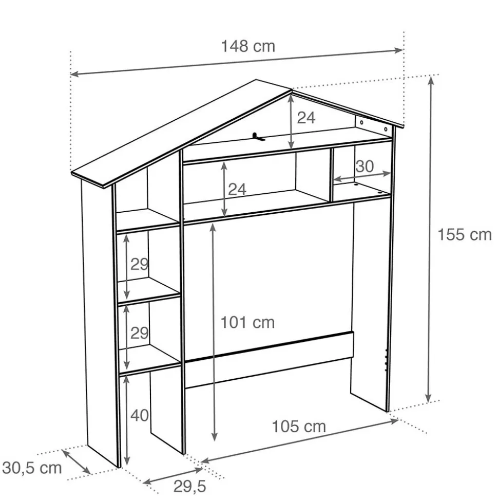 Kinderzimmer Regal in Hausform - Vathurias