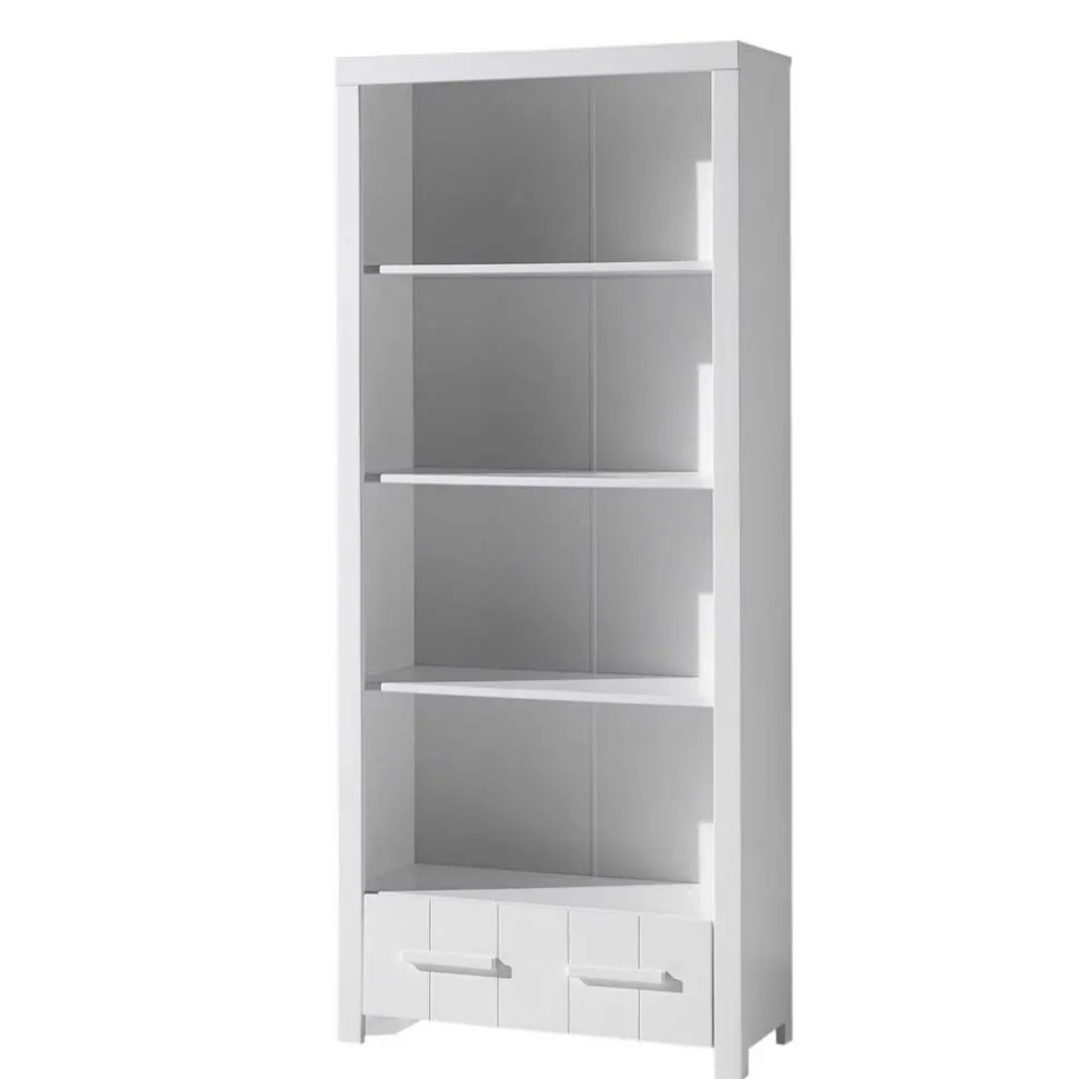 Kinderzimmer Regal in Weiß mit Rückwand - Ellen