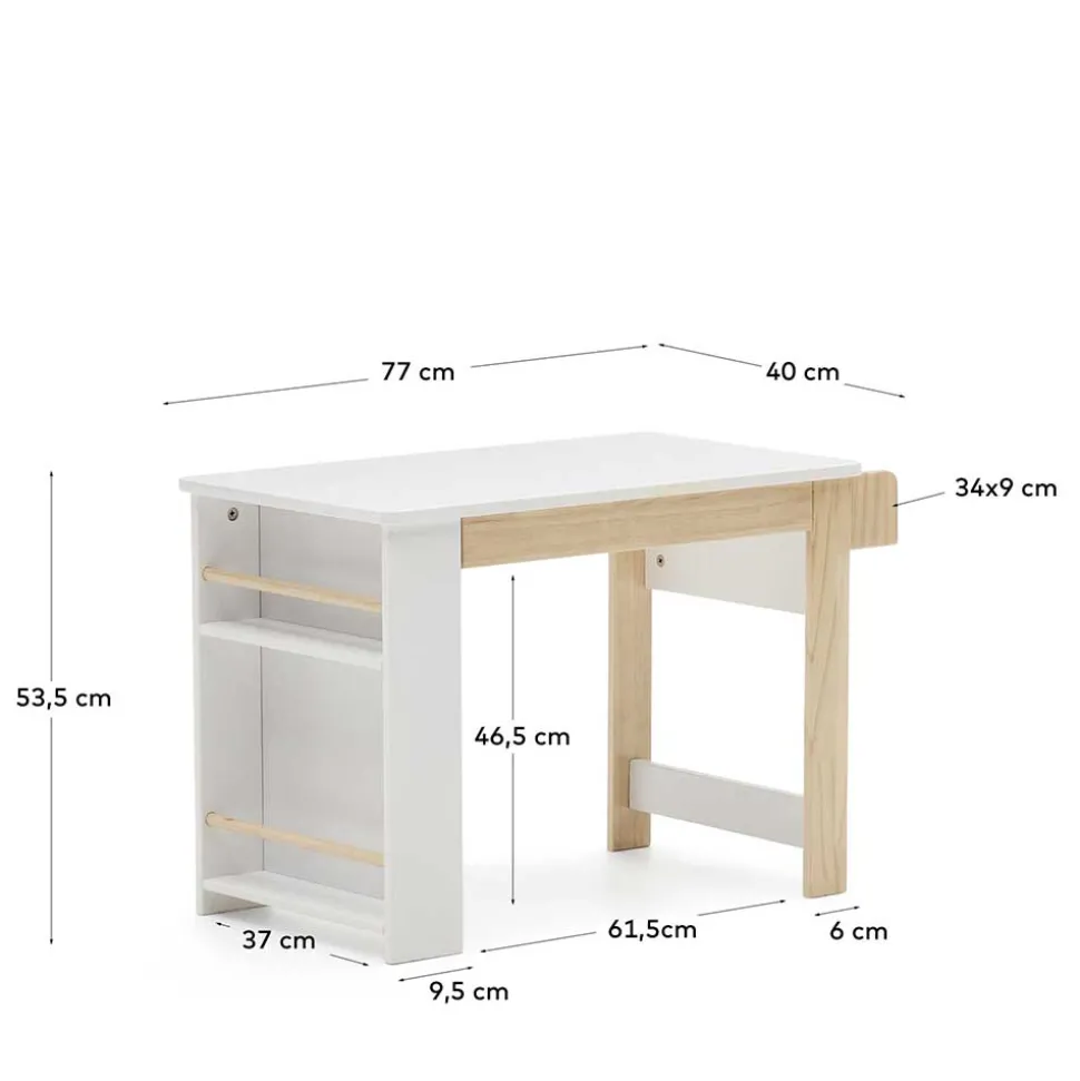 Kinderzimmer Schreibtisch mit Regal und Ablage - Jirup