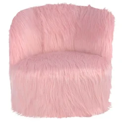 Kinderzimmer Sessel in Rosa Kunstfellbezug - Leonid