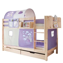 Kinderzimmer Stockbett in Naturfarben - Cartar