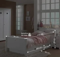 Kinderzimmer-Einrichtung mit Herz - Grandory (dreiteilig)