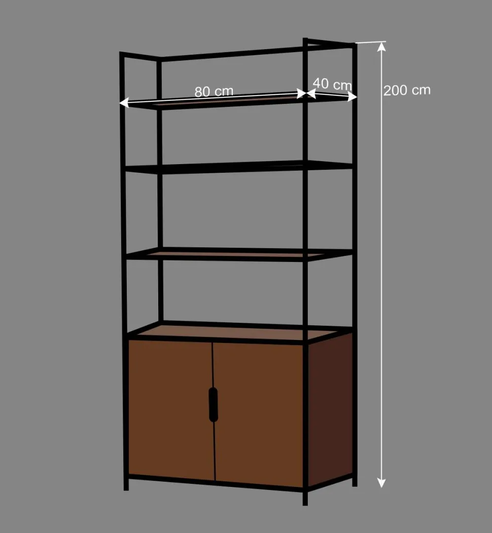 Kinderzimmerregal Krefos aus Kiefer teilmassiv