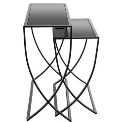 Klappbare Beistelltische in Schwarz - Saltagro (zweiteilig)