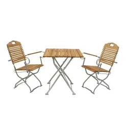 Klappbare Biergartenmöbel für 2 Personen - Maylin (dreiteilig)