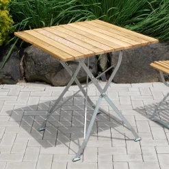 Klappbare Tischgruppe aus Holz - Coralla (dreiteilig)