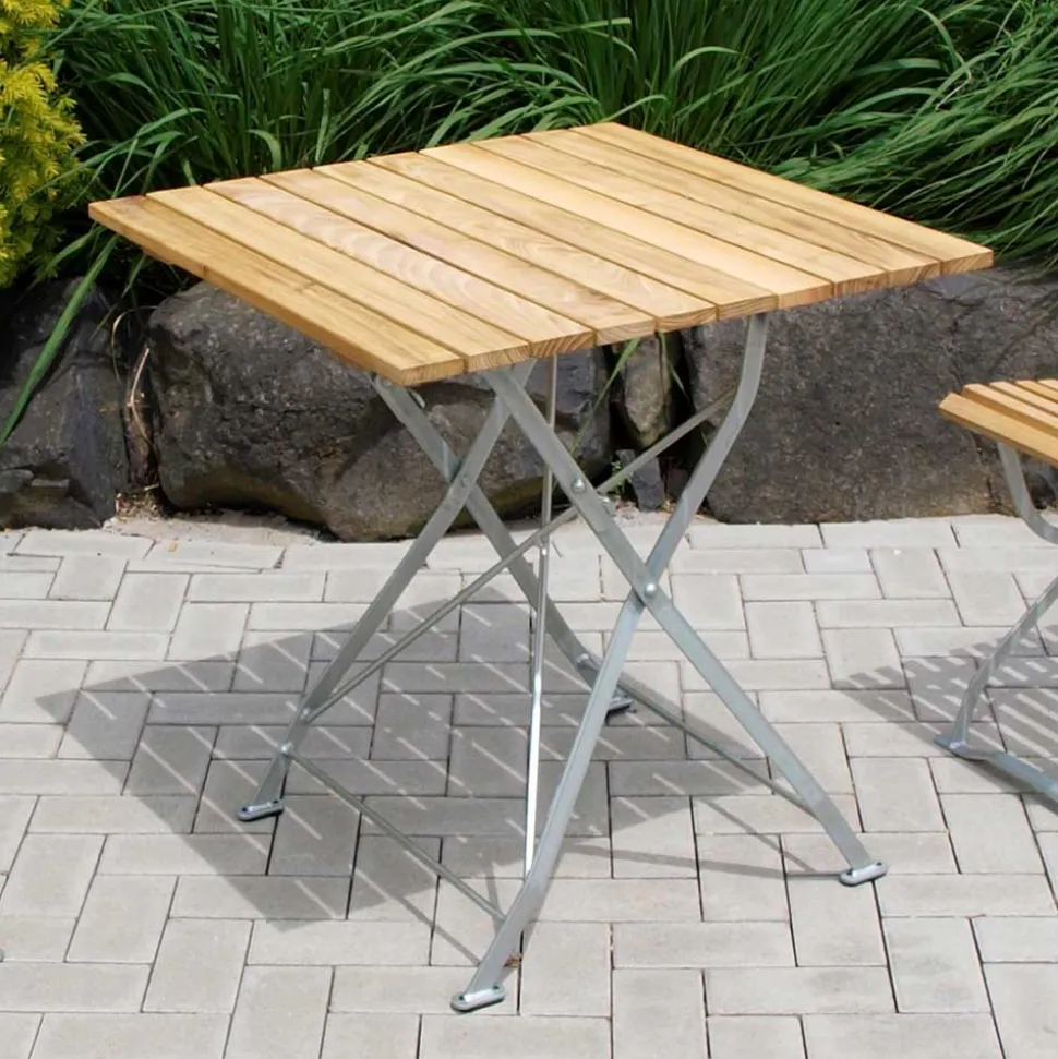 Klappbare Tischgruppe aus Holz - Coralla (dreiteilig)