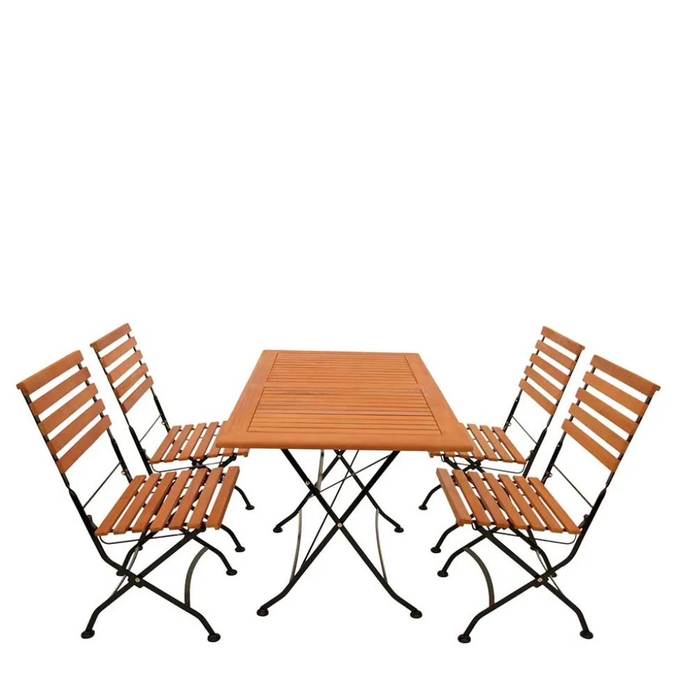 Klappbare Tischgruppe Outdoor - Pecorino (fünfteilig)