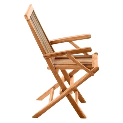 Klappbarer Garten Holzstuhl mit Armlehnen - Klahuma (2er Set)