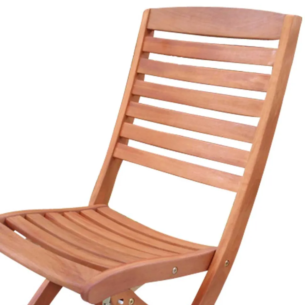 Klappbarer Gartenstuhl Nathalie aus Holz massiv (2er Set)