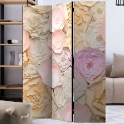 Klappbarer Paravent mit Blumen Foto - Nurzia