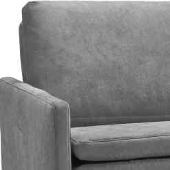 Klappcouch aus Microvelours in Grau - Trango