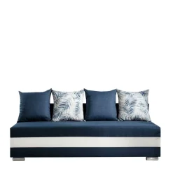 Klappcouch in Dunkelblau und Weiß - Mingo