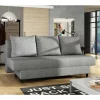 Klappcouch in Grau Stoffbezug - Gatria