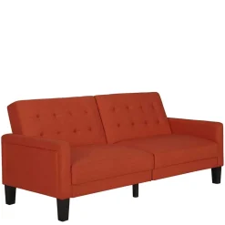 Klappcouch in Ziegel Rot und Braun - Winston