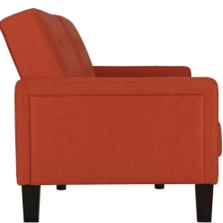 Klappcouch in Ziegel Rot und Braun - Winston