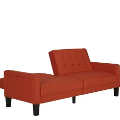 Klappcouch in Ziegel Rot und Braun - Winston