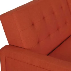 Klappcouch in Ziegel Rot und Braun - Winston