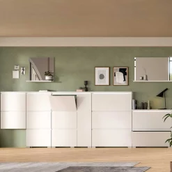 3-Klappen-Schuhschrank in Weiß - Dany