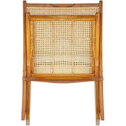 Klappsessel mit Wiener Geflecht aus Teak & Rattan - Vilrada