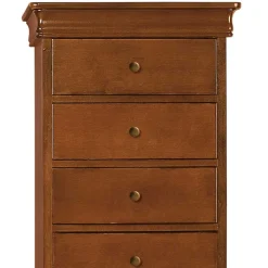 Klassisch gestaltete Hochkommode in Nussbaum - Lemerzi