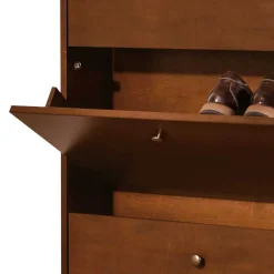 Klassisch gestalteter Schuhschrank in Nussbaum - Lemerzi