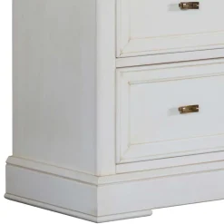 Klassische Hochkommode in Antikweiß - Annot