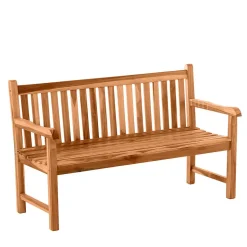 Klassische Holz Gartenbank mit Lehnen - Klahuma