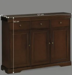 Klassische Kombi-Kommode in Nussbaum - Lemerzi