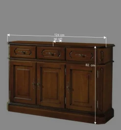 Klassische Kommode in Nussbaum - Uno