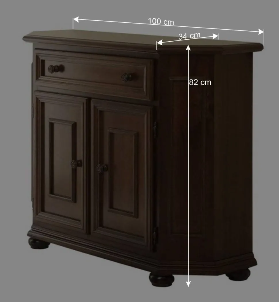 Klassische Kommode mit Schublade und Doppeltür - Manicos