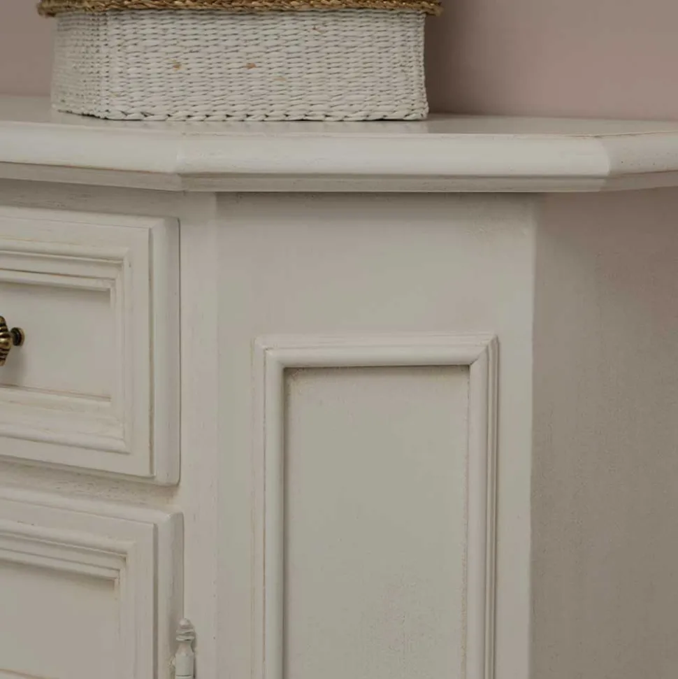 Klassisch-elegante Kommode in Antikweiß - Vicina