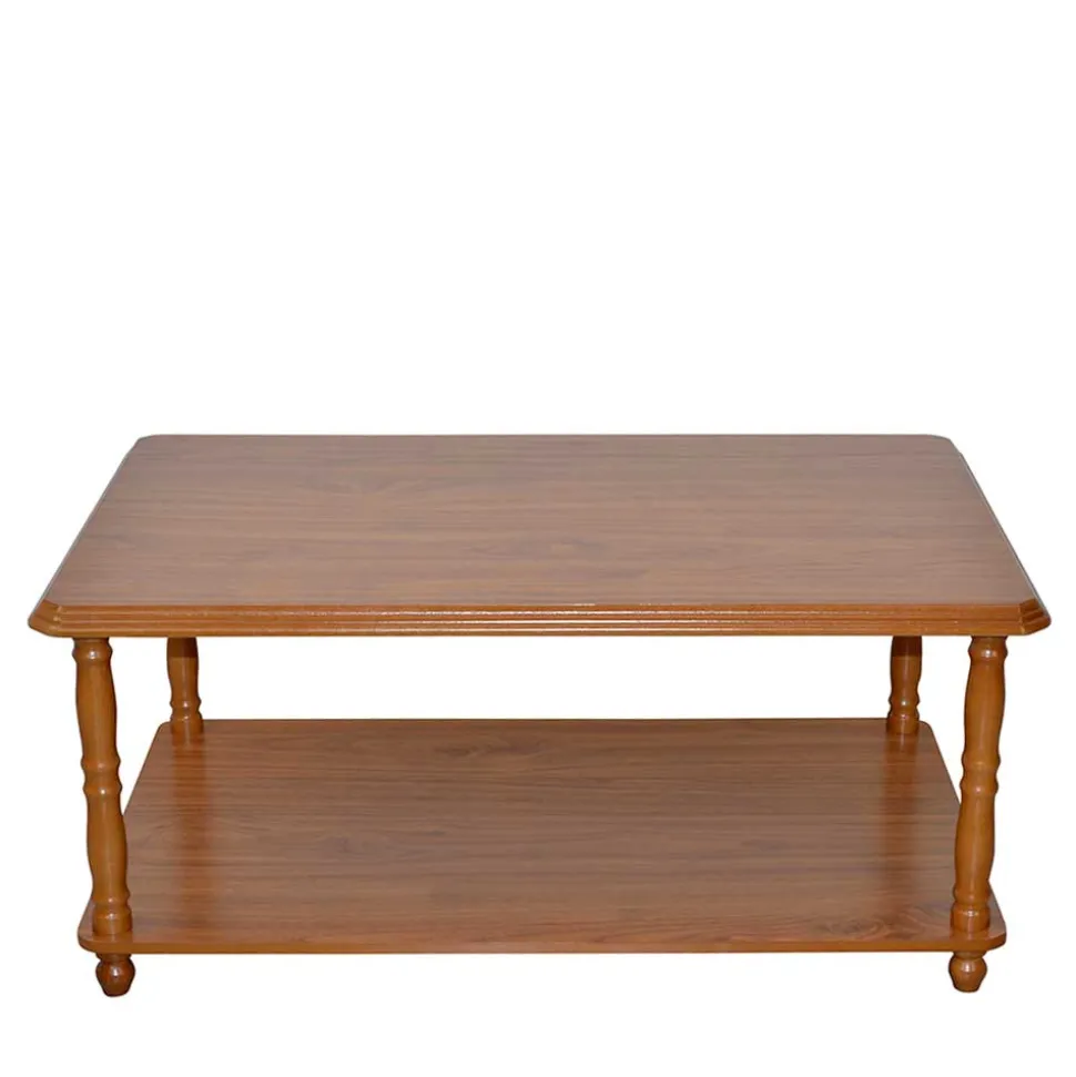 Klassischer Couchtisch mit Ablage in Eichefarben - Slope